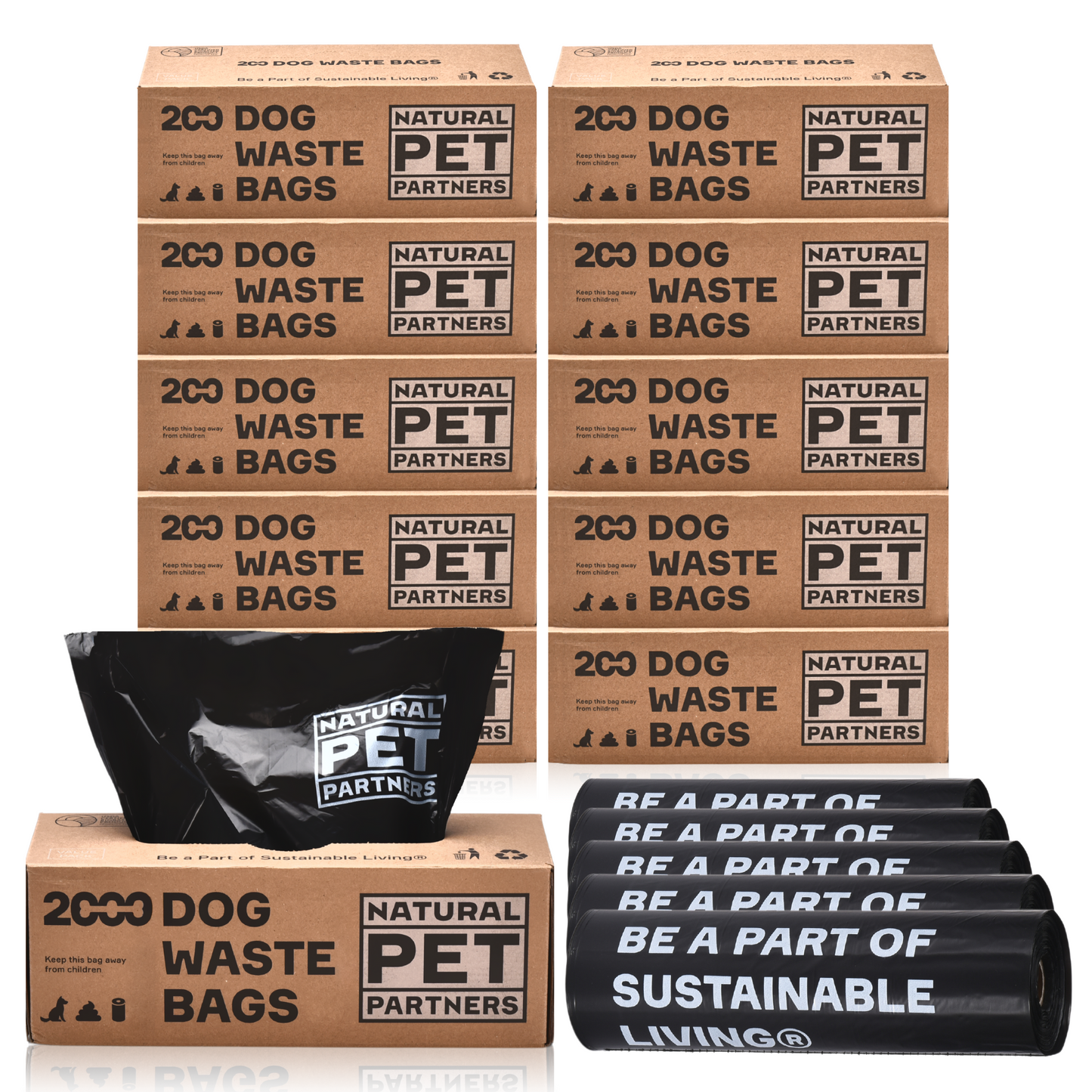 Bio-Based Dog Waste Bags (Rolls)