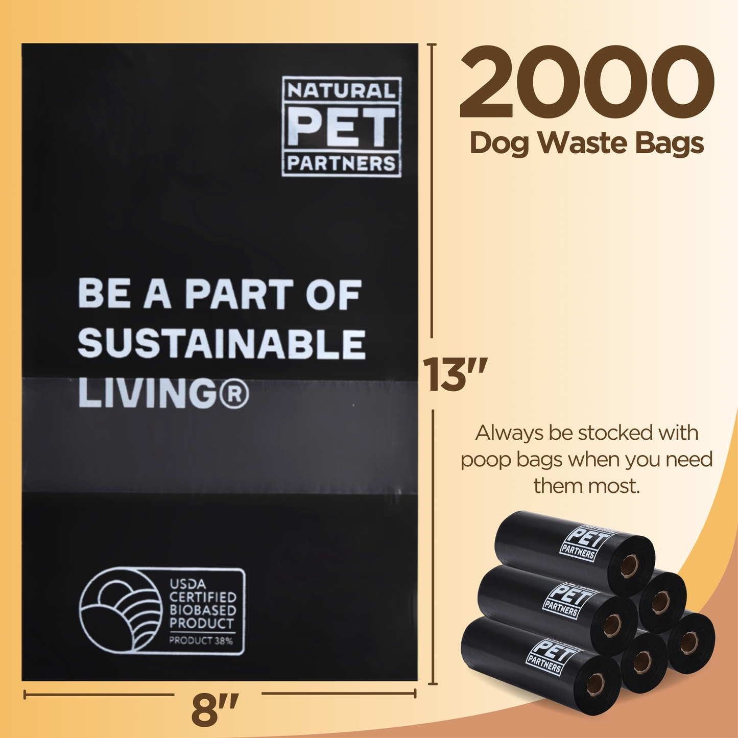 Bio-Based Dog Waste Bags (Rolls)